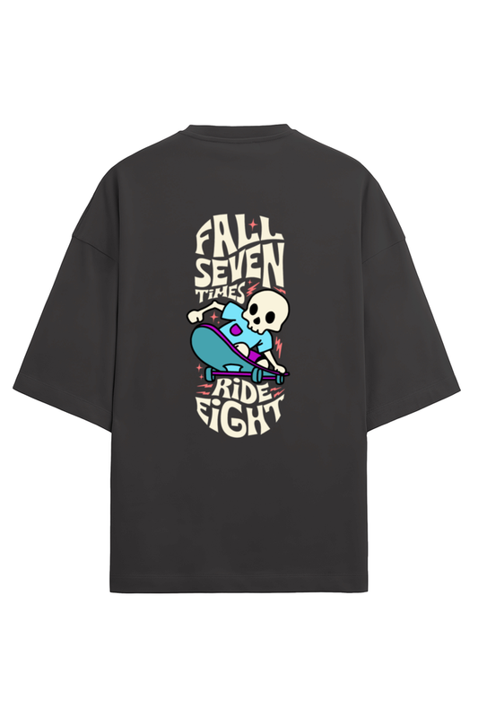 Fall 7 times - COTTON OVERSIZED TEE [240 GSM, 100% COTTON]